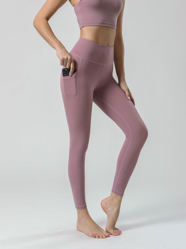 Double Sided Brushed Yoga Ninth Pants High Waist Pocket Sports Yoga Pants Women - GENERALIXIODouble Sided Brushed Yoga Ninth Pants High Waist Pocket Sports Yoga Pants WomenkakacloGENERALIXIOFSZW05976_AG_S_NUBOlive greenS#varian