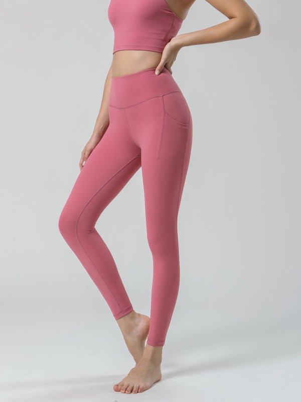 Double Sided Brushed Yoga Ninth Pants High Waist Pocket Sports Yoga Pants Women - GENERALIXIODouble Sided Brushed Yoga Ninth Pants High Waist Pocket Sports Yoga Pants WomenkakacloGENERALIXIOFSZW05976_AG_S_NUBOlive greenS#varian