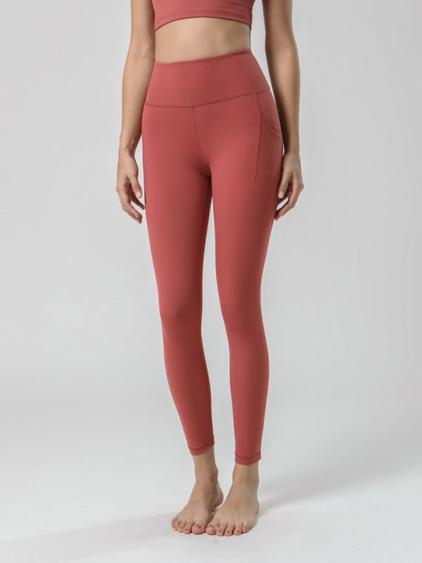 Double Sided Brushed Yoga Ninth Pants High Waist Pocket Sports Yoga Pants Women - GENERALIXIODouble Sided Brushed Yoga Ninth Pants High Waist Pocket Sports Yoga Pants WomenkakacloGENERALIXIOFSZW05976_AG_S_NUBOlive greenS#varian