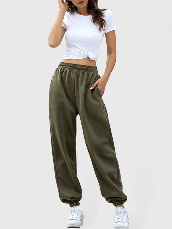 Casual sports basic loose legged pants - GENERALIXIOCasual sports basic loose legged pantskakacloGENERALIXIOFSZW11120_G_S_NUBGreenS#varian